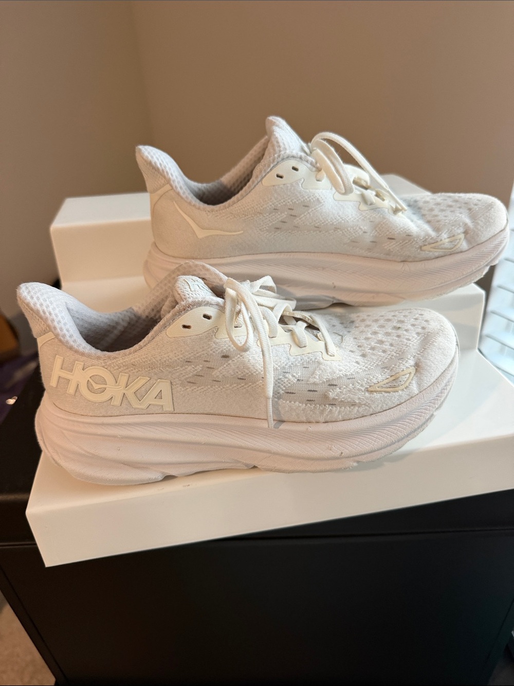 Hoka Kids White Lightweight Running Sneakers
